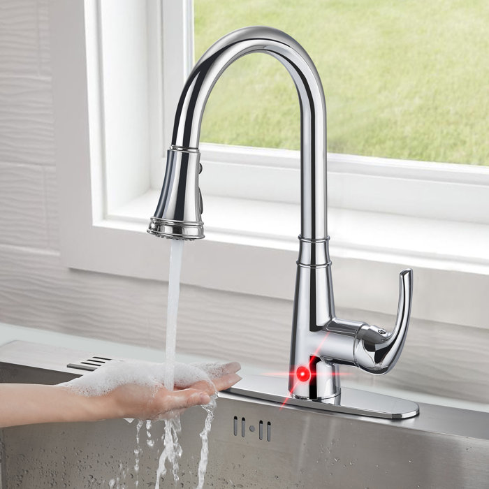 Cobbe Pull Down Touchless Kitchen Faucet & Reviews Wayfair